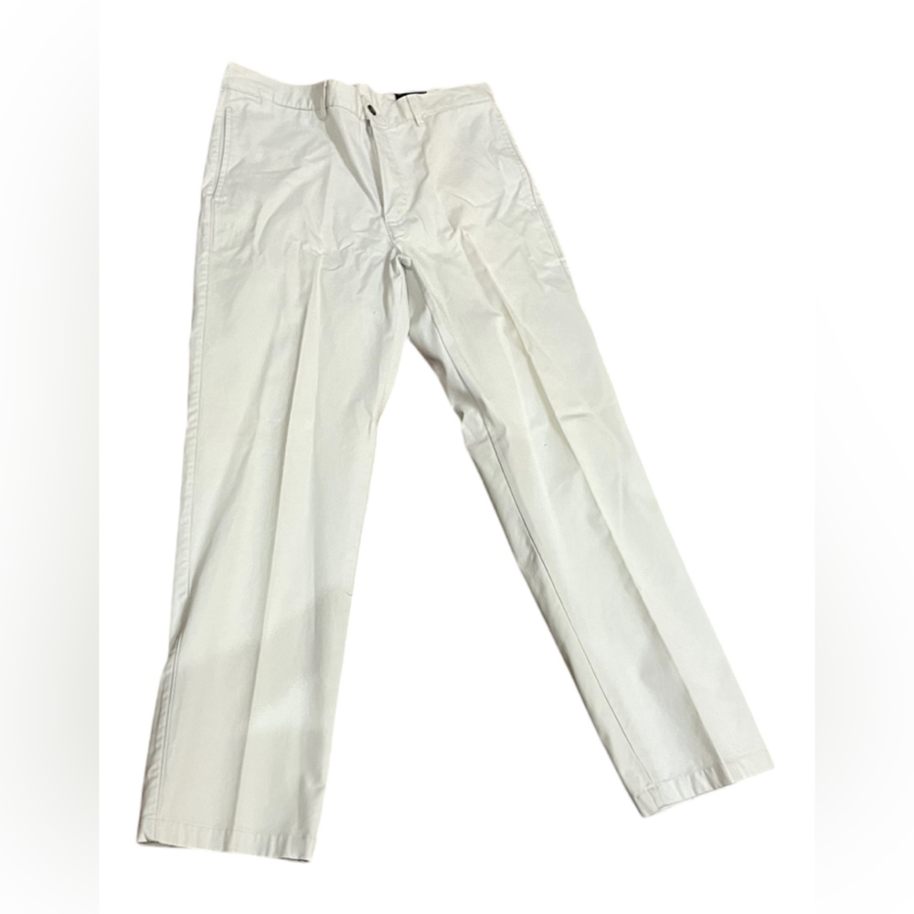 Material London 34W 32L 100 Cotton Tan Slacks, NOS